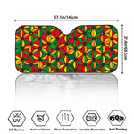 Geometric Reggae Pattern Print Car Windshield Sun Shade