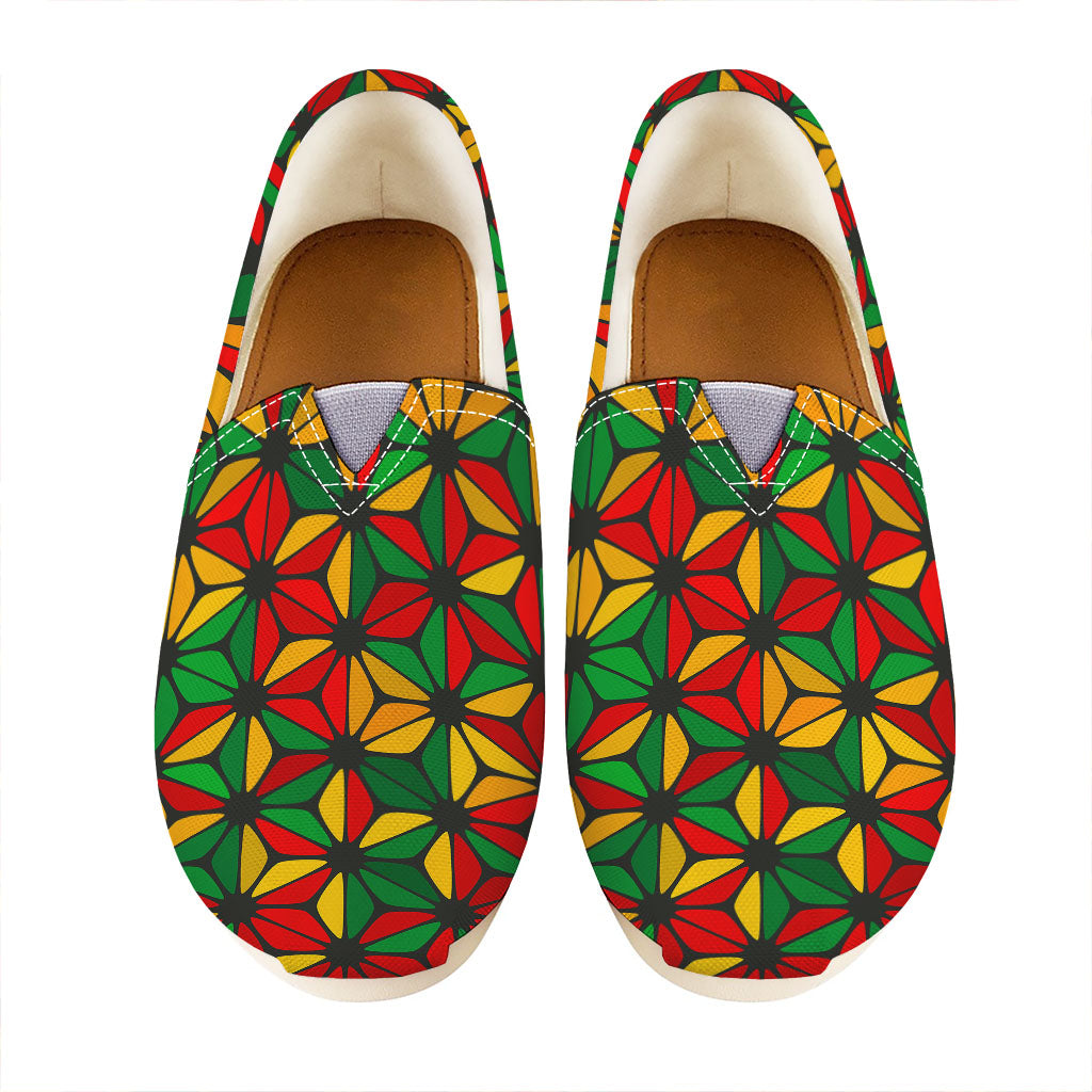 Geometric Reggae Pattern Print Casual Shoes