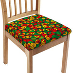 Geometric Reggae Pattern Print Chair Cushion Cover