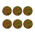 Geometric Reggae Pattern Print Coaster Set