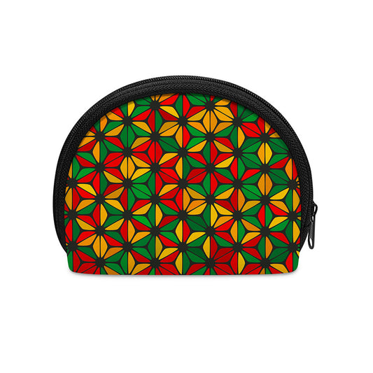 Geometric Reggae Pattern Print Coin Purse
