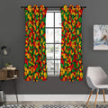 Geometric Reggae Pattern Print Grommet Curtain Panels