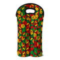 Geometric Reggae Pattern Print Double Neoprene Wine Tote