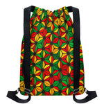 Geometric Reggae Pattern Print Drawstring Backpack
