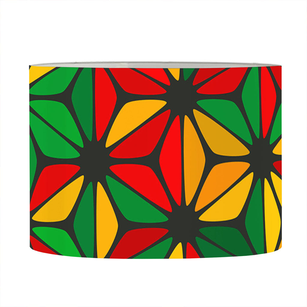 Geometric Reggae Pattern Print Drum Lamp Shade
