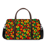 Geometric Reggae Pattern Print Duffle Bag
