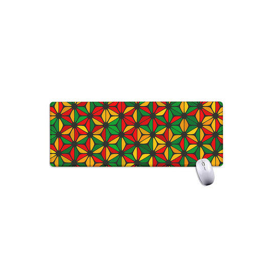 Geometric Reggae Pattern Print Extended Mouse Pad