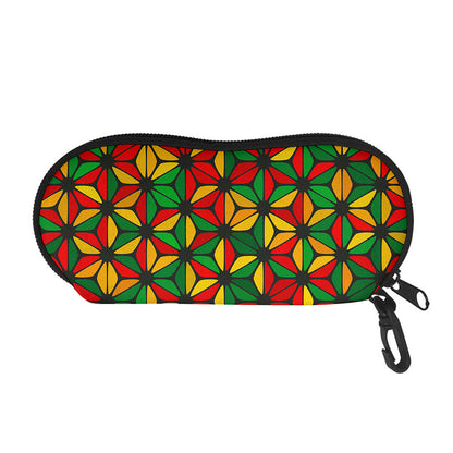 Geometric Reggae Pattern Print Glasses Case