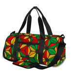 Geometric Reggae Pattern Print Gym Bag