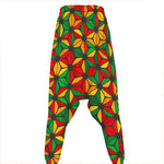 Geometric Reggae Pattern Print Hammer Pants