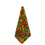 Geometric Reggae Pattern Print Hand Towel
