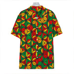 Geometric Reggae Pattern Print Hawaiian Shirt