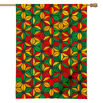 Geometric Reggae Pattern Print House Flag