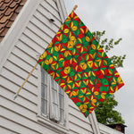 Geometric Reggae Pattern Print House Flag