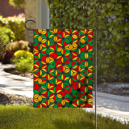 Geometric Reggae Pattern Print House Flag