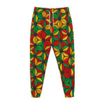 Geometric Reggae Pattern Print Jogger Pants