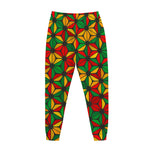 Geometric Reggae Pattern Print Jogger Pants
