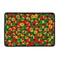 Geometric Reggae Pattern Print Kitchen Mat