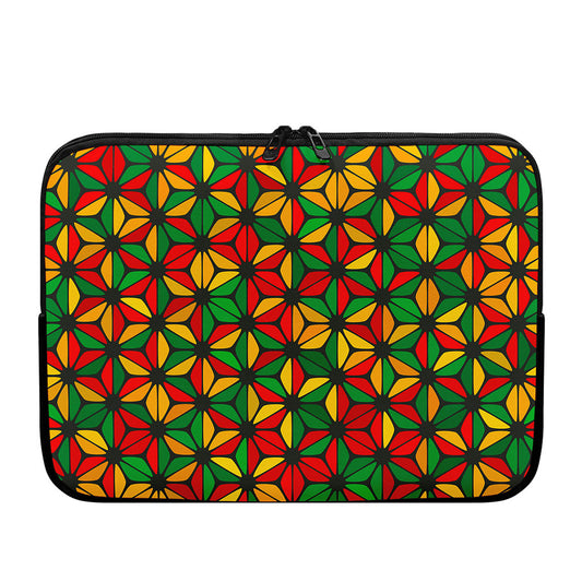 Geometric Reggae Pattern Print Laptop Sleeve