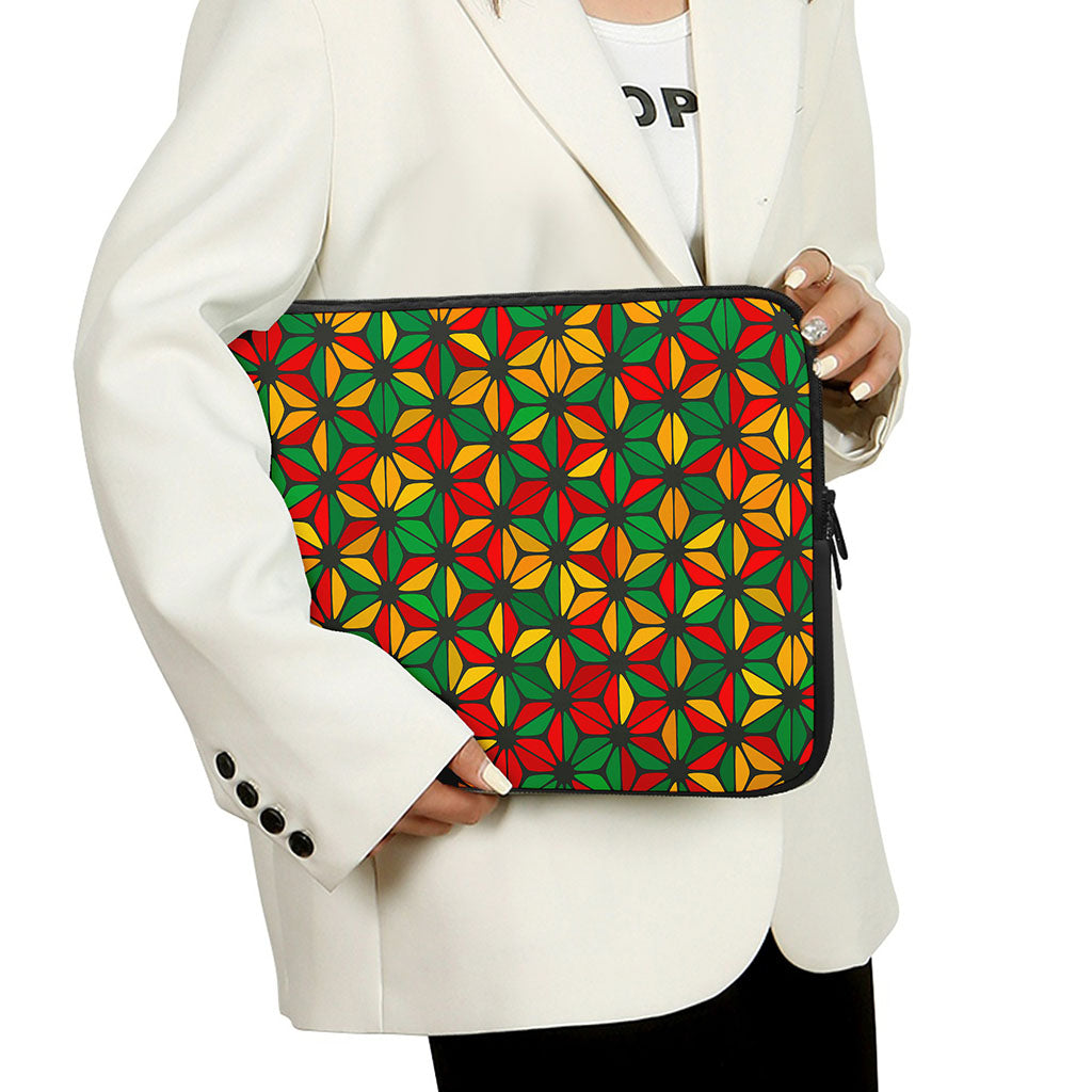Geometric Reggae Pattern Print Laptop Sleeve