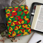 Geometric Reggae Pattern Print Leather Bible Cover