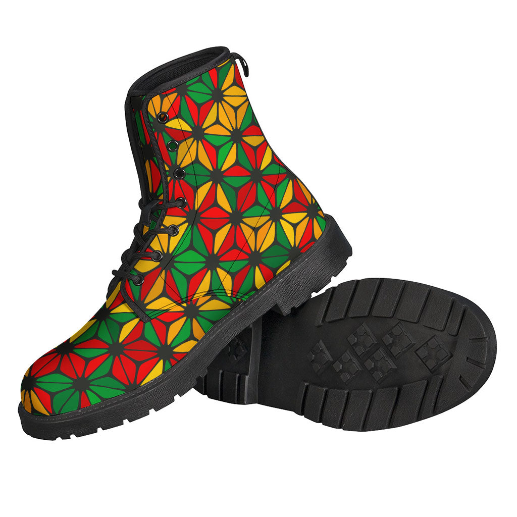 Geometric Reggae Pattern Print Backpack