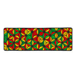 Geometric Reggae Pattern Print Long Kitchen Mat