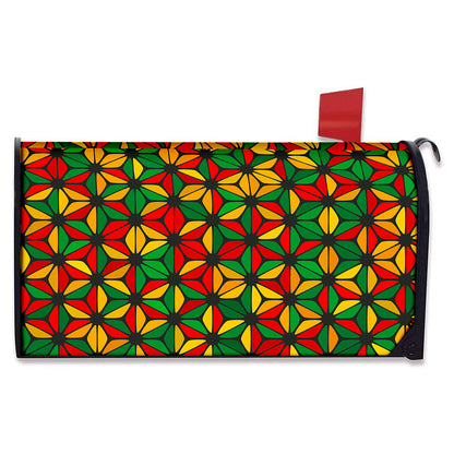 Geometric Reggae Pattern Print Mailbox Cover