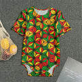 Geometric Reggae Pattern Print Men's Bodysuit