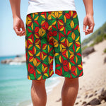 Geometric Reggae Pattern Print Men's Cargo Shorts