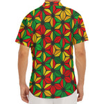 Geometric Reggae Pattern Print Men's Deep V-Neck Shirt