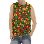 Geometric Reggae Pattern Print Men's Fitness Tank Top