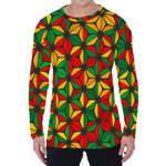 Geometric Reggae Pattern Print Men's Long Sleeve T-Shirt