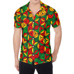 Geometric Reggae Pattern Print Men's Shirt