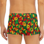 Geometric Reggae Pattern Print Men's Short Boxer Briefs