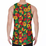 Geometric Reggae Pattern Print Men's Velvet Tank Top