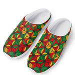 Geometric Reggae Pattern Print Mesh Casual Shoes