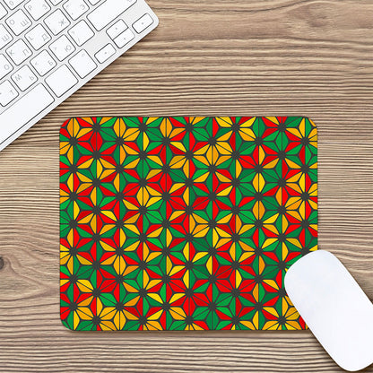 Geometric Reggae Pattern Print Mouse Pad