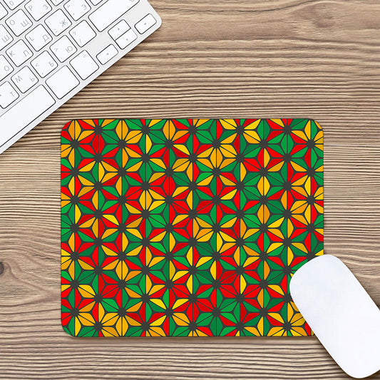 Geometric Reggae Pattern Print Mouse Pad