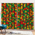 Geometric Reggae Pattern Print Pencil Pleat Curtains