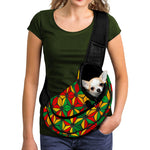 Geometric Reggae Pattern Print Pet Sling Carrier