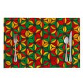 Geometric Reggae Pattern Print Placemat