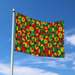 Geometric Reggae Pattern Print Polyester Flag