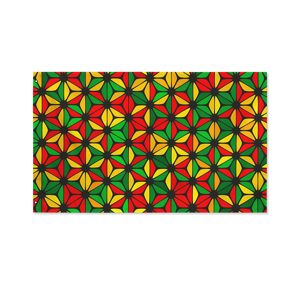Geometric Reggae Pattern Print Polyester Flag