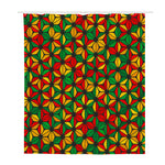 Geometric Reggae Pattern Print Polyester Shower Curtain