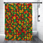Geometric Reggae Pattern Print Premium Shower Curtain