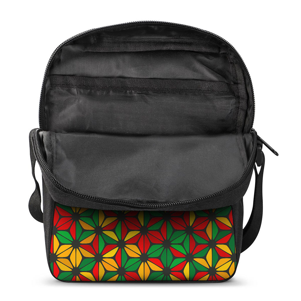 Geometric Reggae Pattern Print Rectangular Crossbody Bag