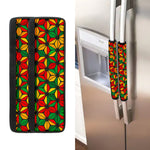 Geometric Reggae Pattern Print Refrigerator Handle Covers