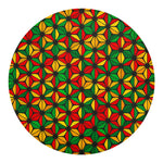 Geometric Reggae Pattern Print Round Blanket