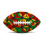 Geometric Reggae Pattern Print Rugby Ball